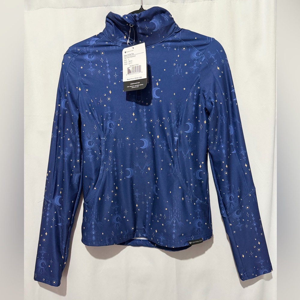 OBERMEYER Clara Quarter Zip My Moon and Stars Celestial Teen Girl Size L NWT